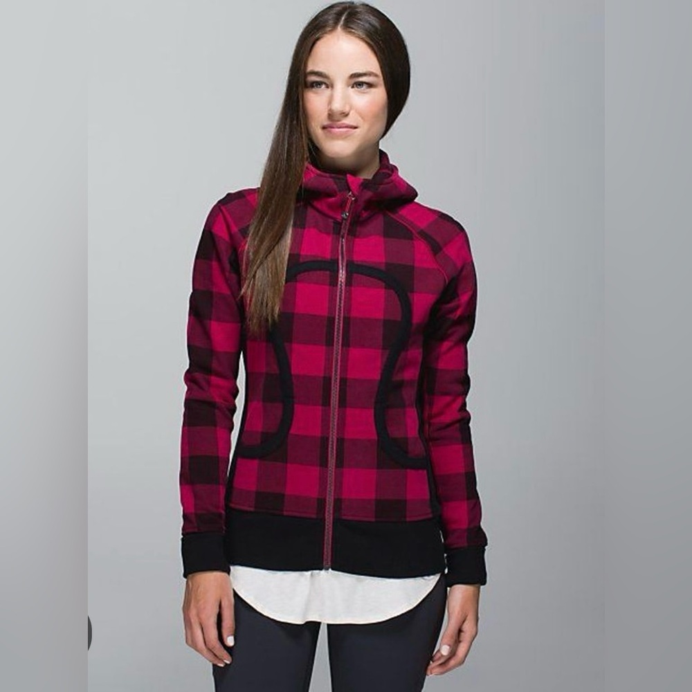Lululemon Athletica Camp Check Scuba Buffalo Plaid  Hoodie
